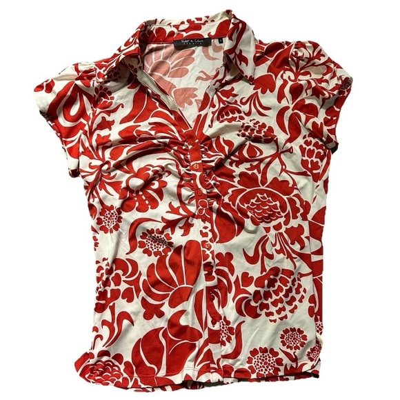 Violet & Claire Tops - Women’s Violet & Claire Short Sleeve Button Down Shirt Size Large